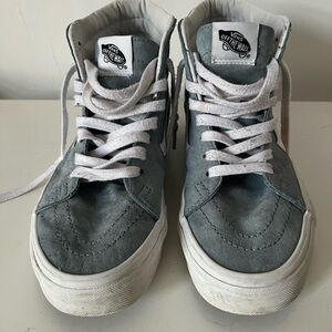 Vans SK8-Hi High Tops Suede Eco Dry Water Repellent - Blue and White